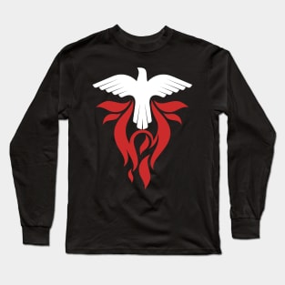 A dove in a flame of fire Long Sleeve T-Shirt